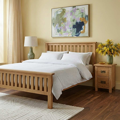Lanner Oak Bed Frame