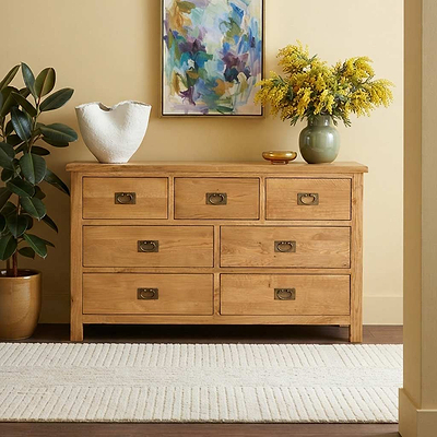 Lanner Oak 3 over 4 Drawer Chest