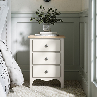 Celine 3 Drawer Bedside Table