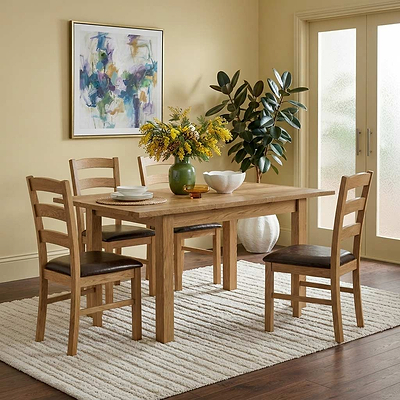 Lanner Oak Compact Extending Dining Table