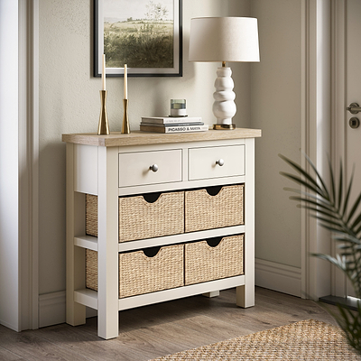 Farro Basket Console Table