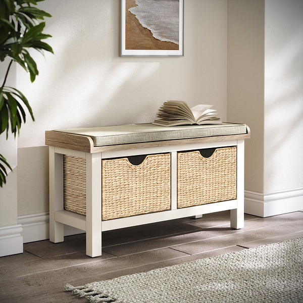 Farro Basket Storage Bench