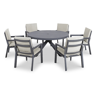Maze New York 6 Seat Round Dining Set