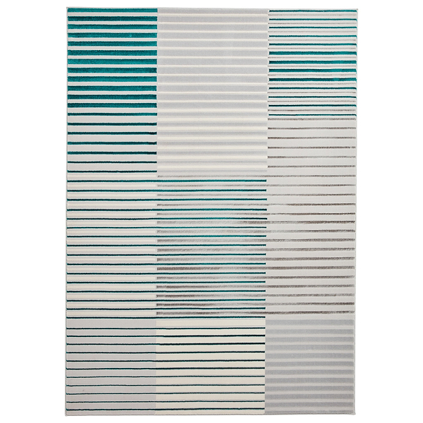 Aldrin Grey Striped Patterned Rug
