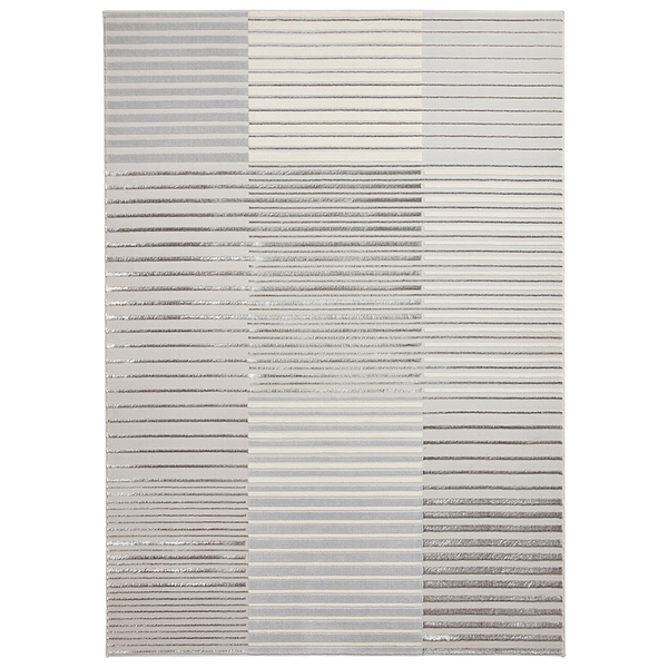 Aldrin Grey Striped Patterned Rug