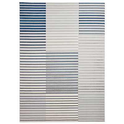 Aldrin Grey Striped Patterned Rug