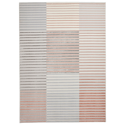 Aldrin Grey Striped Patterned Rug