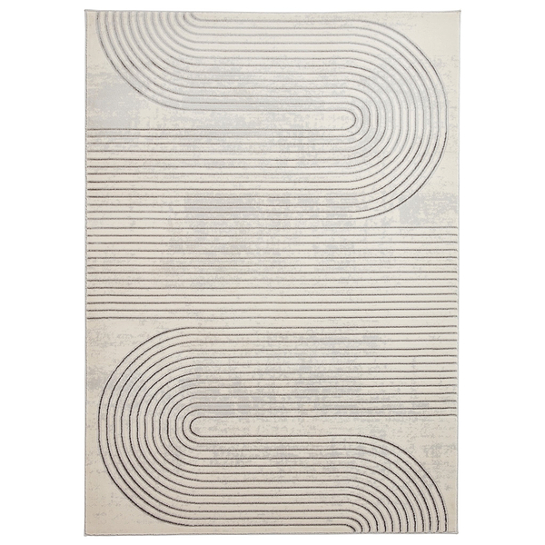 Aldrin Grey Swirl Patterned Rug