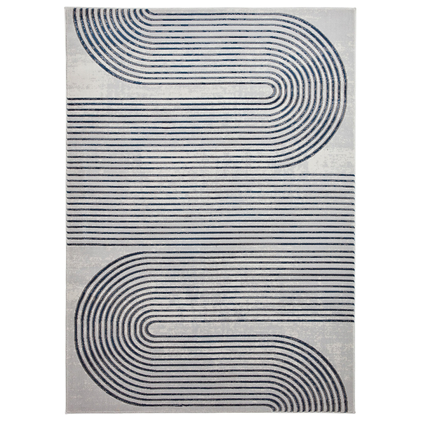 Aldrin Grey Swirl Patterned Rug