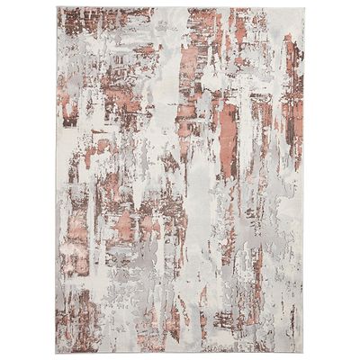 Aldrin Grey Distressed Patterned Rug