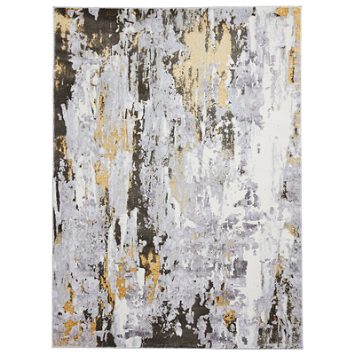 Aldrin Distressed Metallic Effect Rug