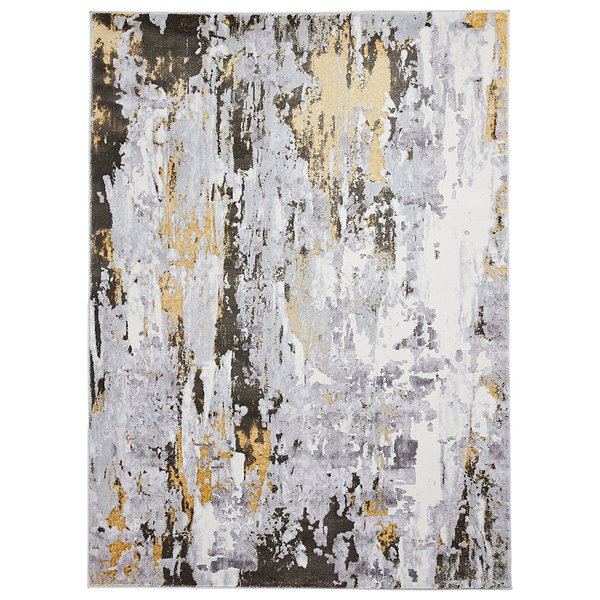 Aldrin Distressed Metallic Effect Rug
