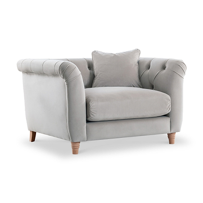 Clarence Velvet Chesterfield Armchair