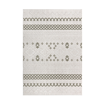 Norcross Flat and Loop Design Tassled Rug