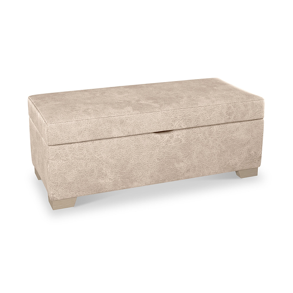 Oakley Faux Leather Storage Footstool