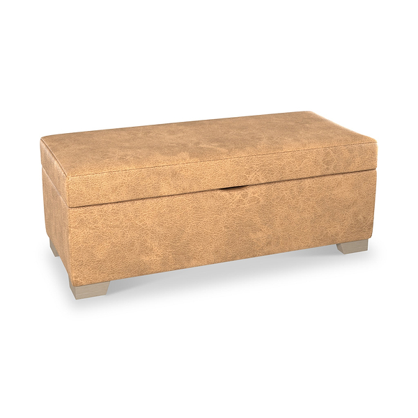 Oakley Faux Leather Storage Footstool