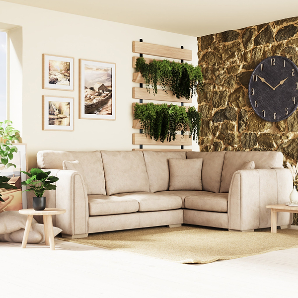 Oakley Faux Leather Corner Sofa