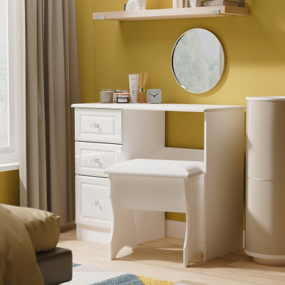 Kinsley White Gloss 3 Drawer Dressing Table