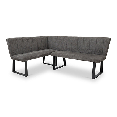 Camber Textured Fabric Corner Dining Bench