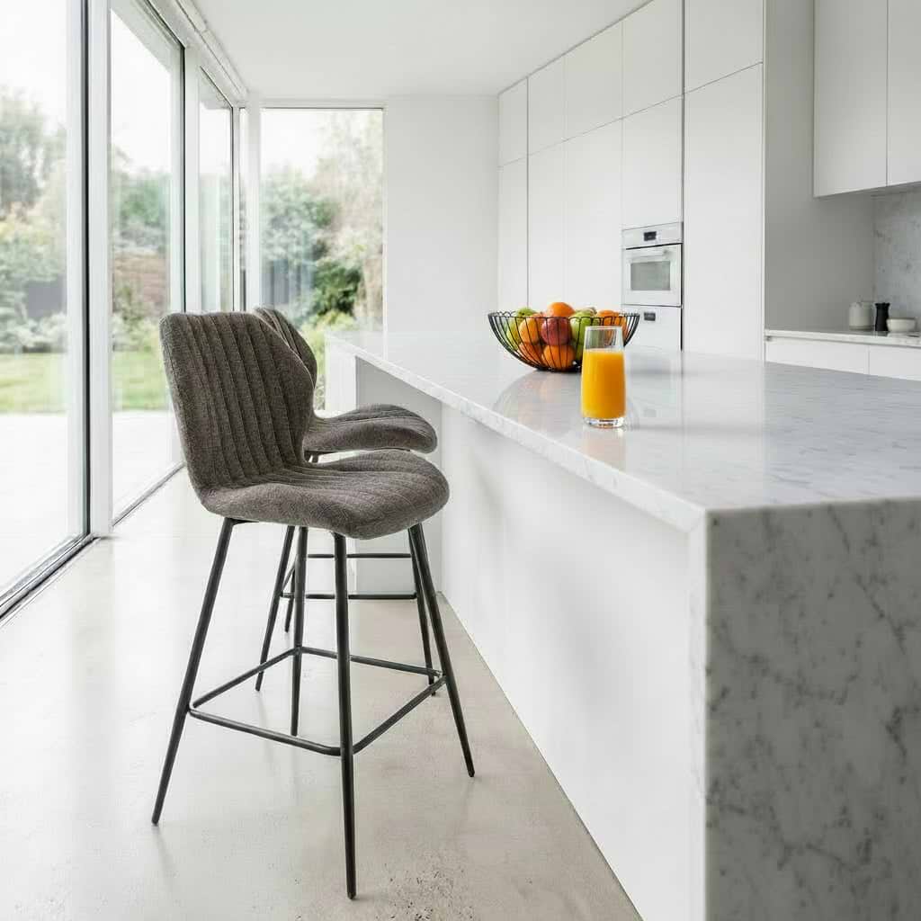 Camber Textured Fabric Bar Stool