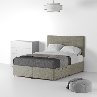 Farrow Bar Linen Divan Bed and Headboard