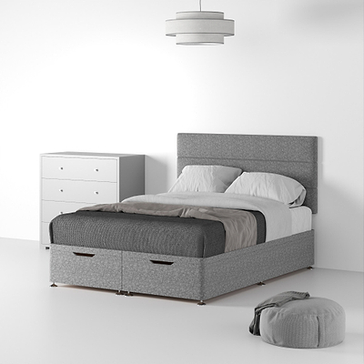 Farrow Bar Linen Divan Bed and Headboard