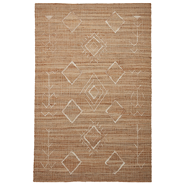 Karin Natural Diamond Patterned Jute Rug