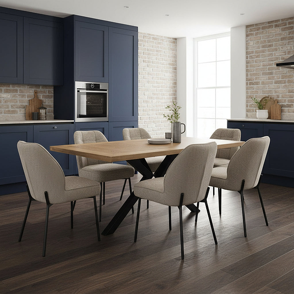 Farlie Oak effect 180cm Dining Table