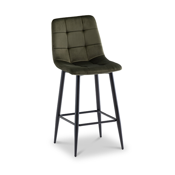 Elin Velvet Bar Stool