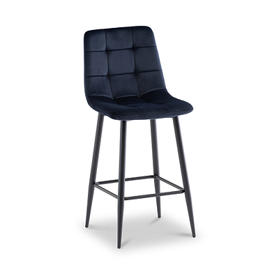Elin Velvet Bar Stool