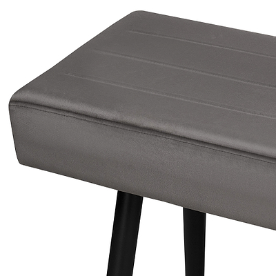Whitstone Grey Velvet Dining Bench