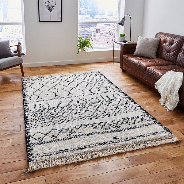 Edie Boho Abstract Shaggy Rug