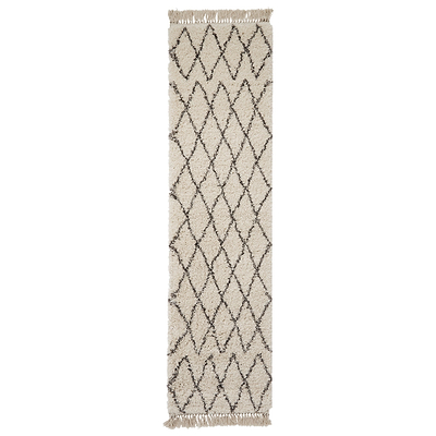 Edie Boho Diamond Shaggy Rug