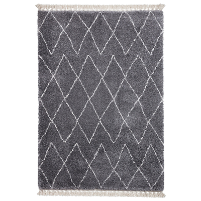 Edie Boho Diamond Shaggy Rug