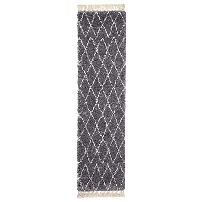 Edie Boho Diamond Shaggy Rug