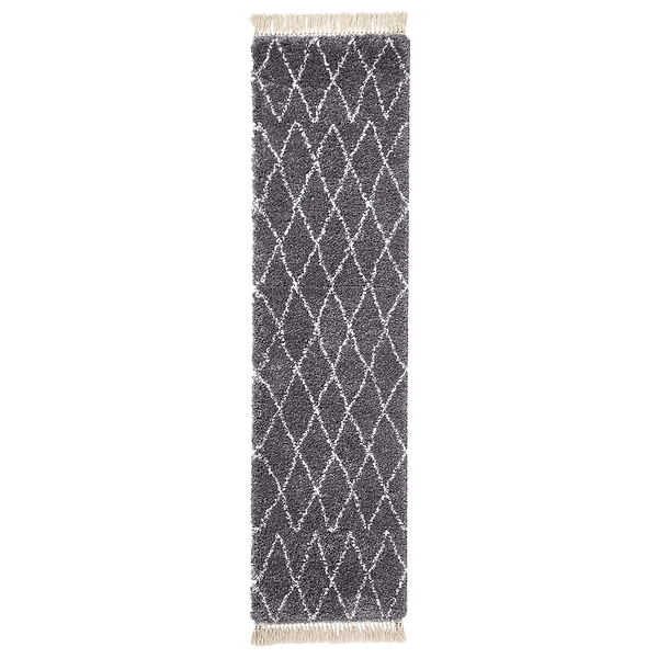 Edie Boho Diamond Shaggy Rug