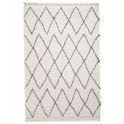 Edie Boho Diamond Shaggy Rug