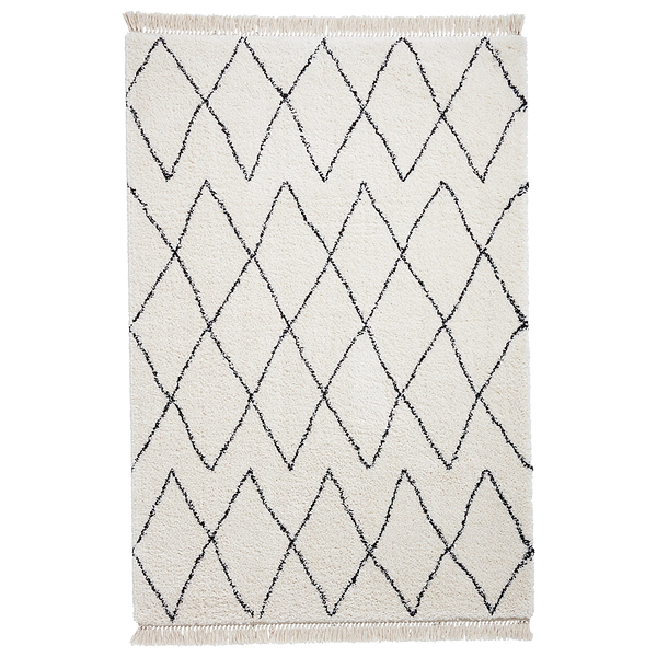 Edie Boho Diamond Shaggy Rug