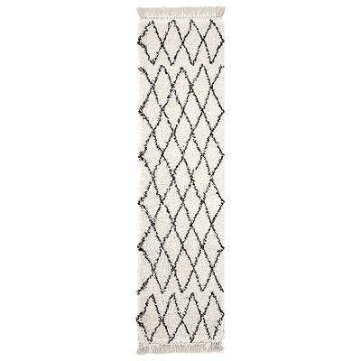 Edie Boho Diamond Shaggy Rug