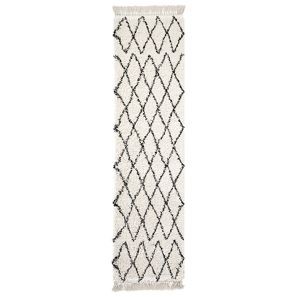 Edie Boho Diamond Shaggy Rug