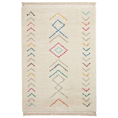 Edie Boho Multi Coloured Chevron Shaggy Rug
