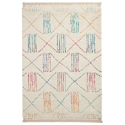 Edie Boho Multi Coloured Patterned Shaggy Rug