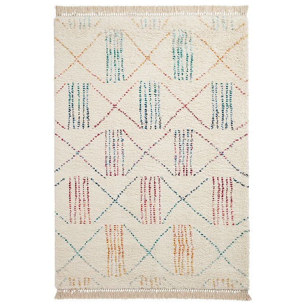 Edie Boho Multi Coloured Patterned Shaggy Rug