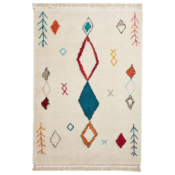 Edie Boho Multi Coloured Diamond Rug