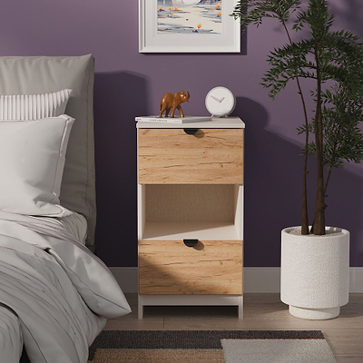 Huxley 2 Drawer Bedside Table