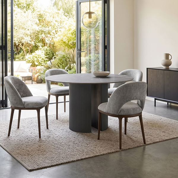 Jonas 120cm Sintered Stone Round Dining Table