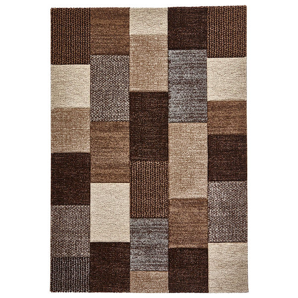 Brockton Cube Patterned Hand Carved Rug