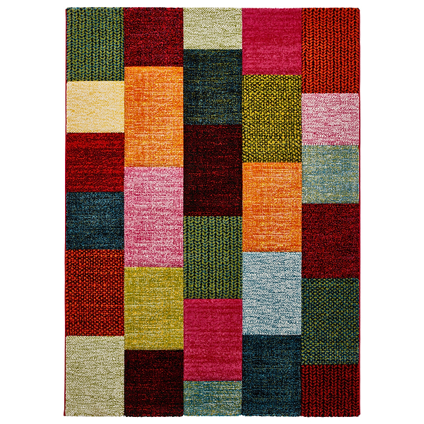 Brockton Cube Patterned Hand Carved Rug