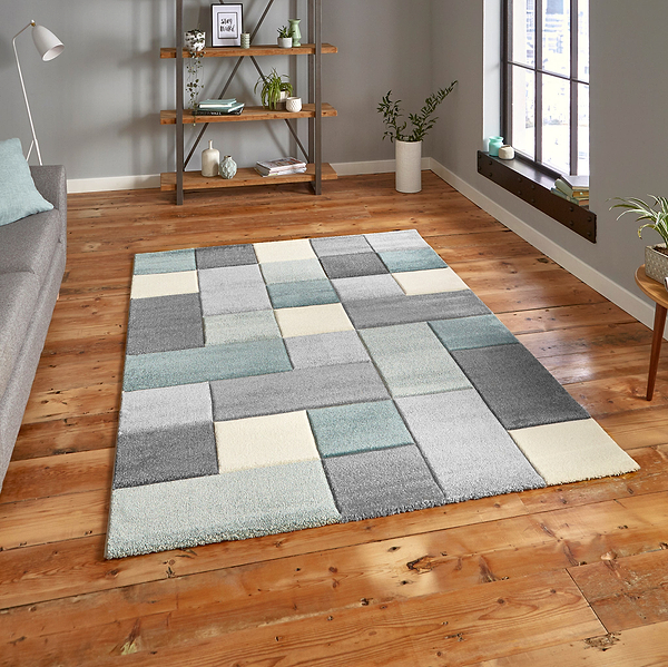 Brockton Square Patterned Hand Carved Rug
