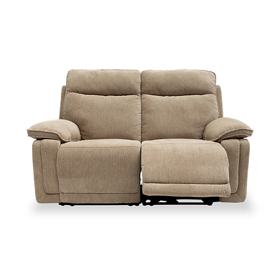 Adrian Soft Touch Fabric 2 Seater Power Recliner Sofa
